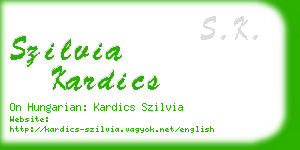 szilvia kardics business card